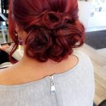 Red hair up do